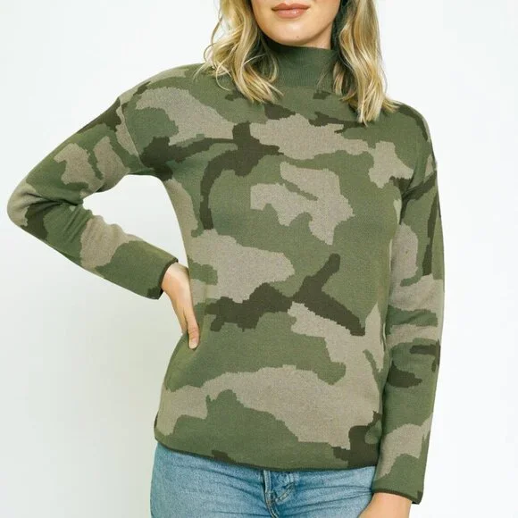 MYSTREE CUTOUT SHOULDER MOCK NECK SWEATER SIZE SMALL - Picture 8 of 9